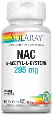 SOLARAY NAC N-Acetyl-L-Cysteine 295mg 60caps