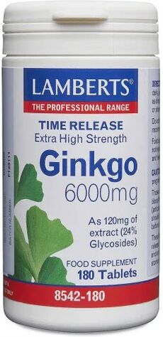 Lamberts Ginkgo Time Release Extra High Strenght 6000mg 180comp