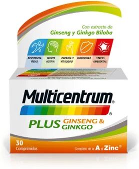 Multicentrum Plus Ginseng y Ginkgo 30comp