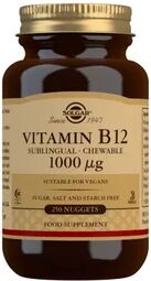 Solgar Vitamina B12 Cianocobalamina 1000mcg Sublingual 250comp