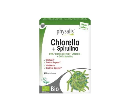 PHYSALIS Chlorella y Espirulina Bio 200comp