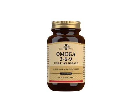 Solgar Omega 3-6-9 Pescado Lino y Borraja 120 perlas