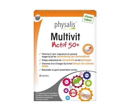 PHYSALIS Multivit Actif 50+ 30comp