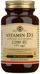 Solgar Vitamina D3 Colecalciferol 2200UI 55mcg 100vcaps