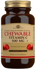 Solgar Vitamina C 500mg Masticable Sabor Arándano y Frambuesa 90comp