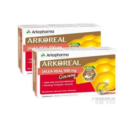 Arkopharma Arkoreal Jalea Real Y Ginseng 2X20 ampollas