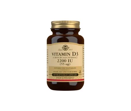 Solgar Vitamina D3 Colecalciferol 2200UI 55mcg 50vcaps