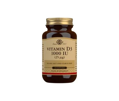 Solgar Vitamina D3 Colecalciferol 1000UI 25mcg 100 perlas