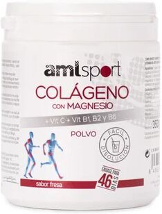 Ana Maria Lajusticia AMLSport Colágeno Con Magnesio+VIT.C+B1.B2.B6 Polvo Fresa 350gr