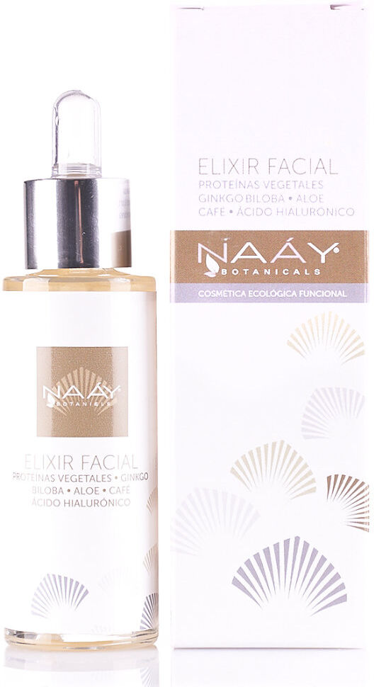 Naáy Botanicals Elixir facial de proteínas vegetales y Ginkgo Biloba