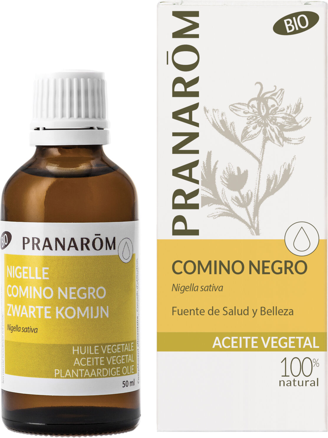 Pranarôm Aceite vegetal 100% natural de Comino Negro Bio