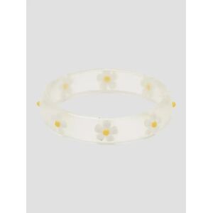 Pura Vida Daisy Resin 6 Ring valkoinen