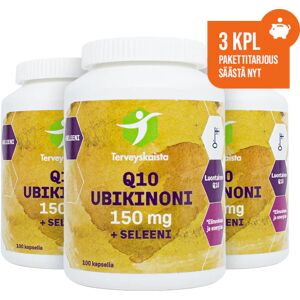 Terveyskaista Oy Ubikinoni 150 mg + seleeni + C-vitamiini 3 kpl PAKETTITARJOUS!