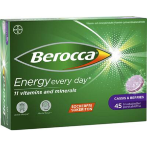 BEROCCA ENERGY CASSIS&BERRIES PORETABLETTI 45 kpl