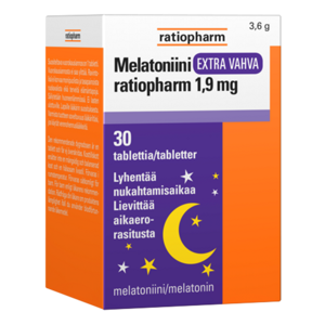 MELATONIINI EXTRA VAHVA RATIOPHARM 1,9 MG 30 tabl