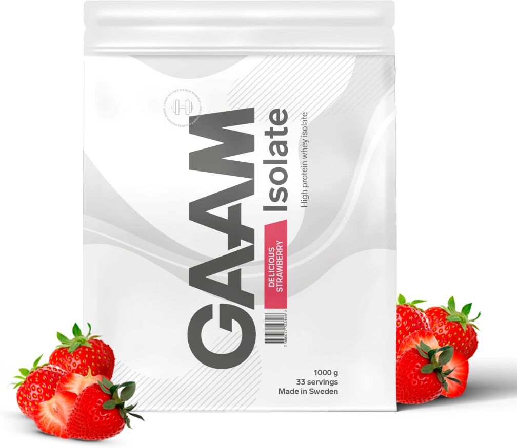 Gaam 100% Isolate Premium, 1 Kg, Delicious Strawberry