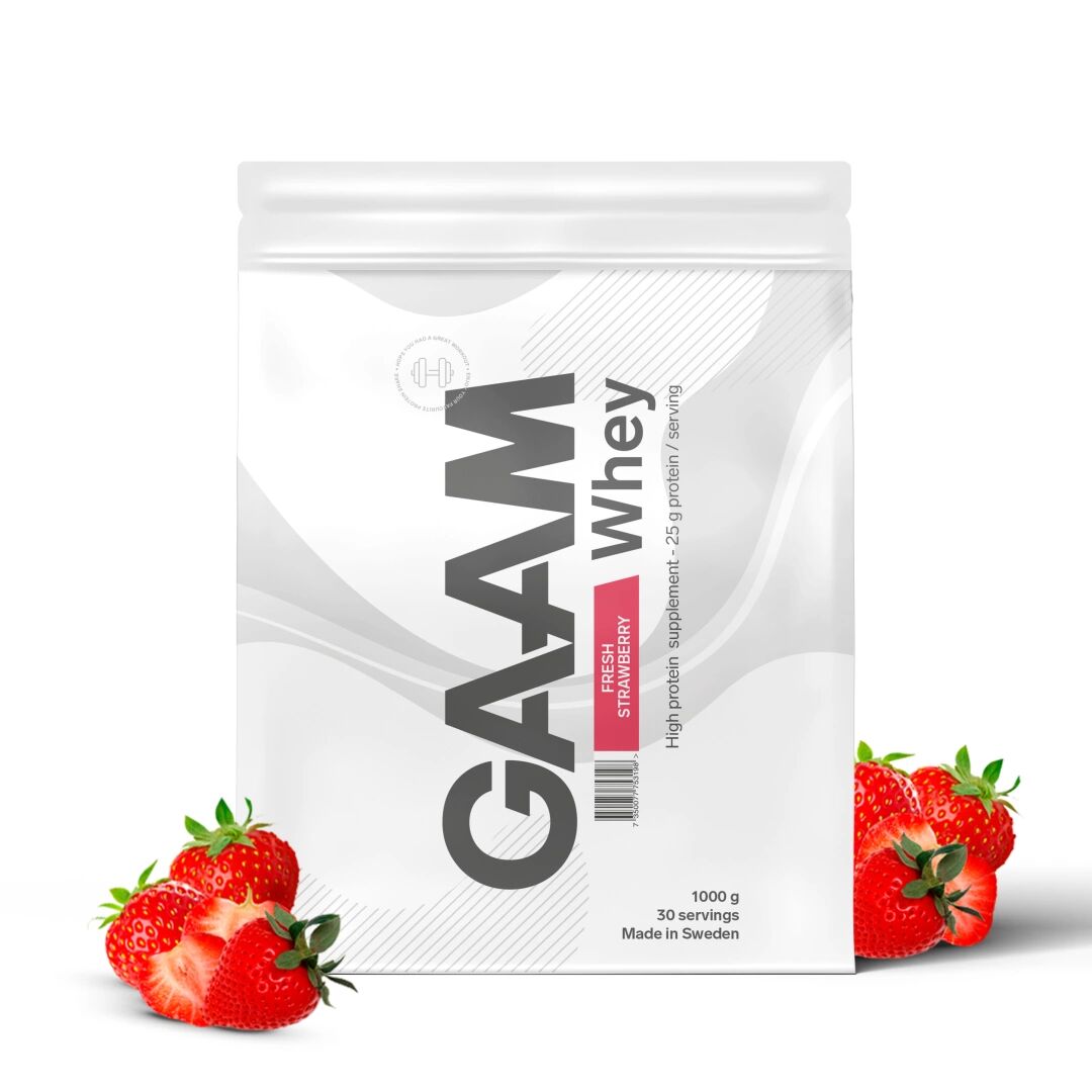 Gaam 100% Whey Premium, 1 Kg, Fresh Strawberry