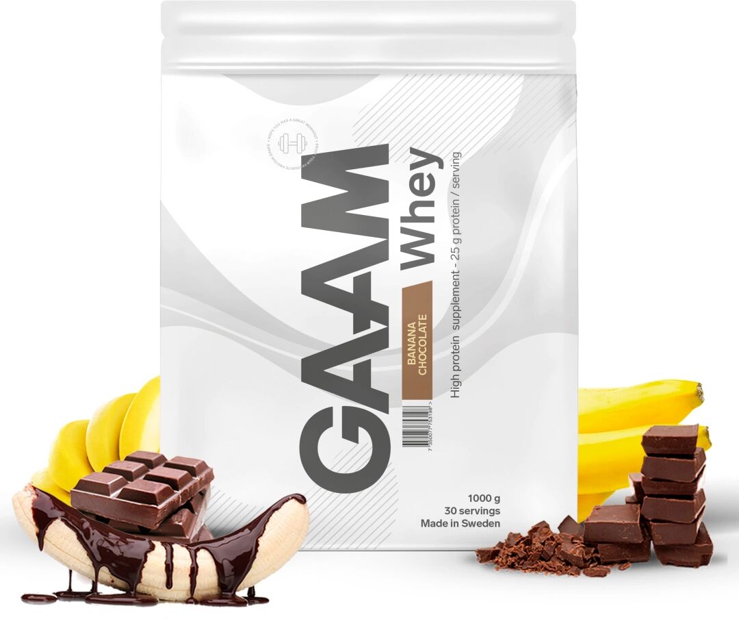 Gaam 100% Whey Premium, 1 Kg, Banana Chocolate