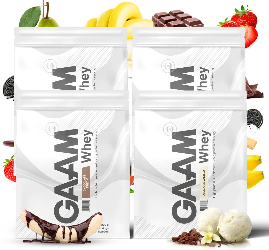 GAAM 4 X Gaam 100% Whey Premium, 1 Kg