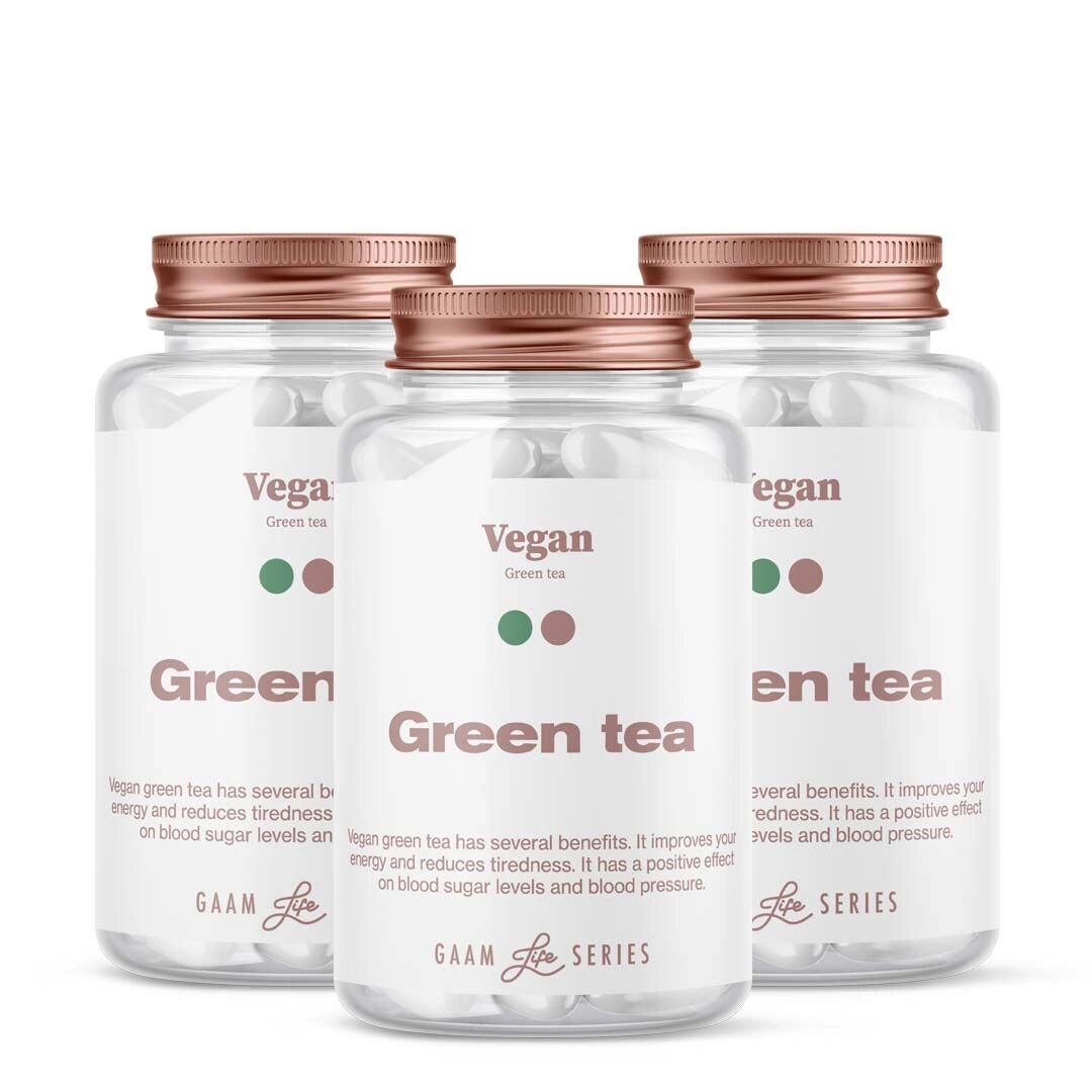 Gaam Life Series Vegan Green Tea, 180 Caps