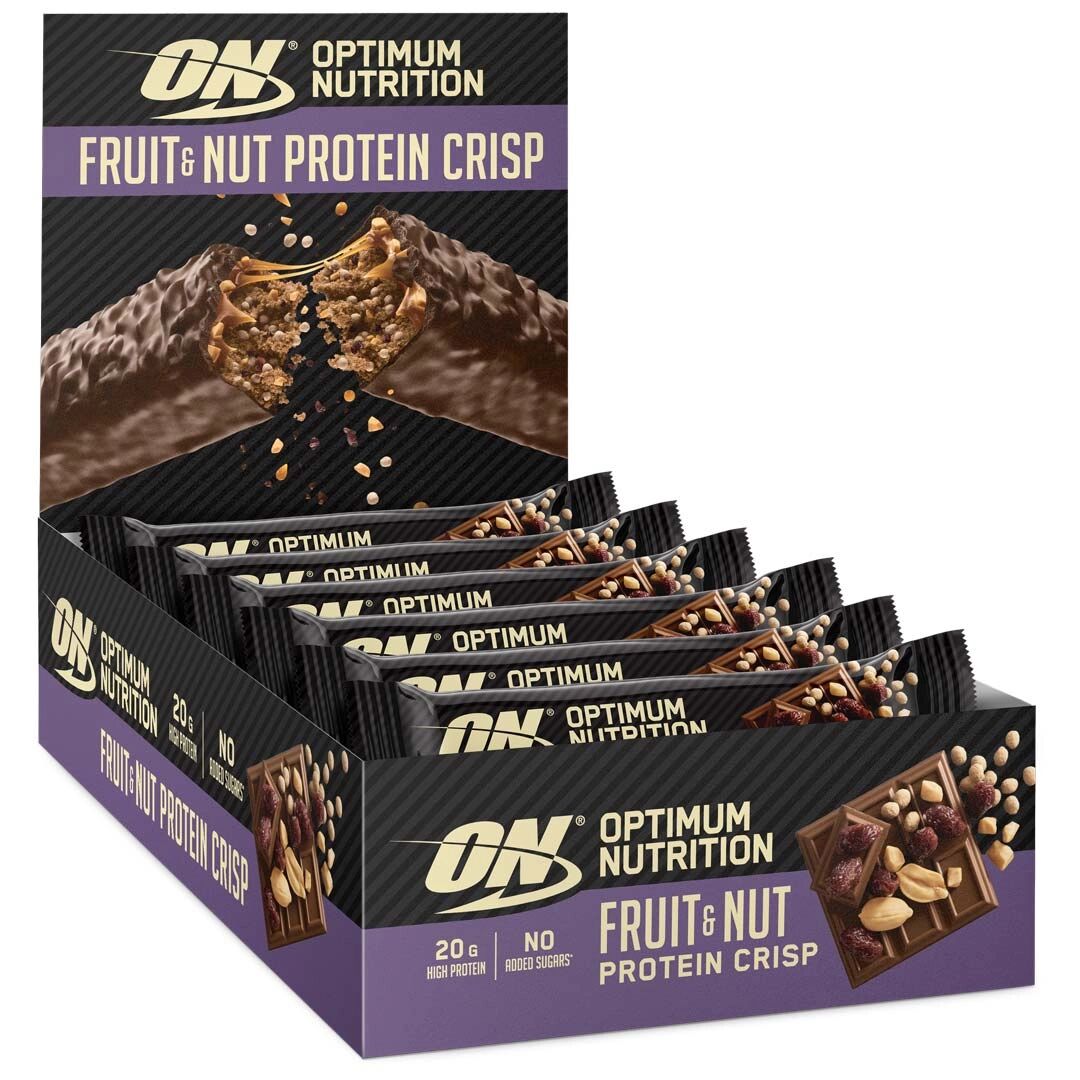 Optimum Nutrition 10 X Optimum Nutrition Protein Crisp Bar, 65 G, Fruit & Nut
