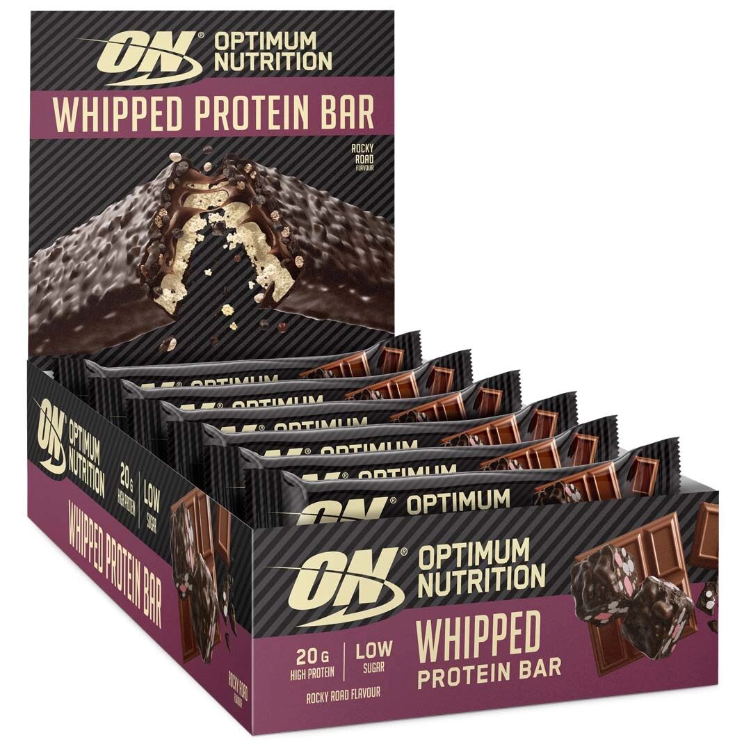 Optimum Nutrition 10 X Optimum Nutrition Whipped Protein Bar, 60 G, Rocky Road