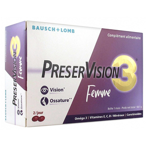 Bausch & Lomb Preservision 3 Femme 60 capsules - Publicité