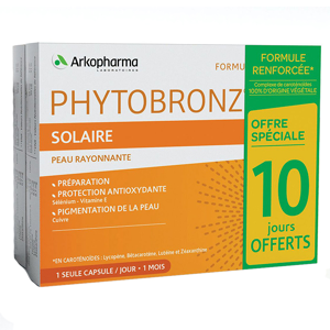 Arkopharma Phytobronz Preparateur Solaire 2 x 30 capsules Huiles Vegetales