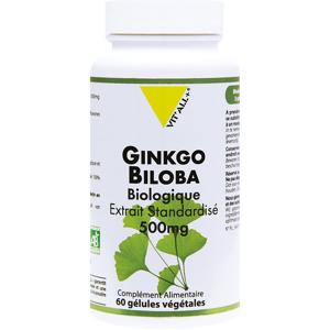 Vit'all+ Ginkgo Biloba 500mg Bio 60 gélules végétales - Publicité