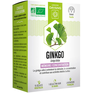 Dayang Ginkgo Biloba Bio 15 gélules - Publicité