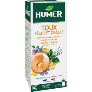 Humer Sirop toux - Miel plantain réglisse dès 8 ans 170ml - Publicité