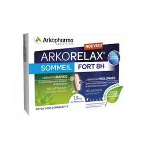 Arkopharma Arkorelax Sommeil Fort 8H Melatonine Valeriane 15 comprimes