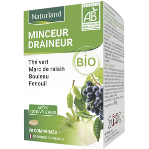 Naturland Complexe Minceur Drainage Bio 90 comprimés - Publicité