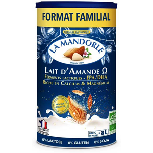 La Mandorle Boisson Instantanee en Poudre Lait d'Amande Omega Bio 800g