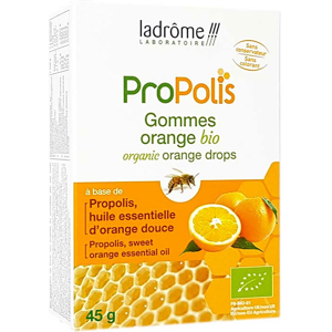 Ladrôme Propolis Gommes Orange Bio 45g - Publicité