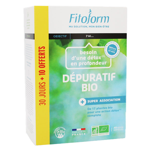 Fitoform Depuratif Bio 30 ampoules + 10 Offertes