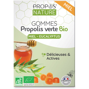 Propos'Nature Propos' Nature Apithérapie Gomme de Propolis Miel Eucalyptus Bio 45g - Publicité