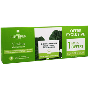 Rene Furterer Vitalfan Antichute Cheveux Affaiblis Reactionnelle Lot de 3 x 30 capsules