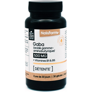 Nat & Form GABA + Vitamines B1 & B5 nervosité 30 gélules - Publicité