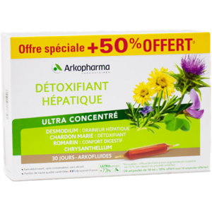 Arkopharma Arkofluides Detoxifiant Hepatique 20 Ampoules