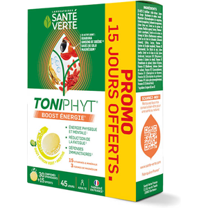 Sante Verte Toniphyt Boost Gout Citron Menthe 30 +15 Offerts comprimes