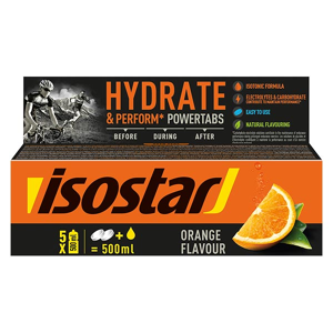 Isostar Hydrate & Perform Powertabs Hydratation Rapide Orange 10 comprimés - Publicité