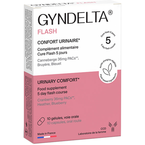 Laboratoire CCD Gyndelta Flash Confort Urinaire Cure d'Attaque 10 gélules - Publicité