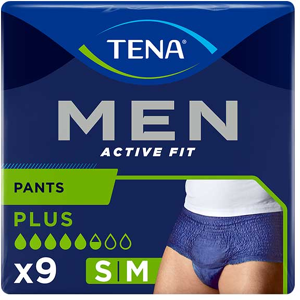 TENA Men Active Fit Sous-Vêtement Absorbant Taille S M 9 unités - Publicité