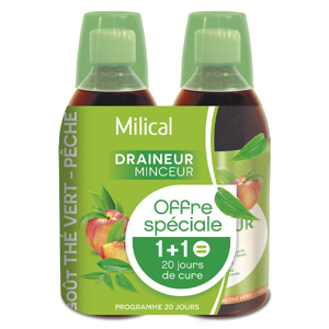 Milical Draineur Ultra Goût Thé Vert Lot de 2 x 500ml - Publicité