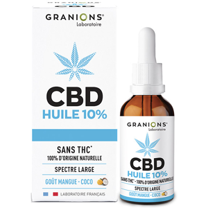 Laboratoire des Granions Granions CBD Huile 10% Mangue Coco 10ml