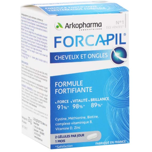 Arkopharma Forcapil Cheveux et Ongles Zinc Vitamine B 60 gelules