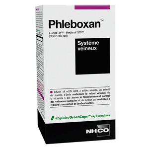 NHCO Phleboxan Confort Circulatoire Jambes Lourdes 42 gelules