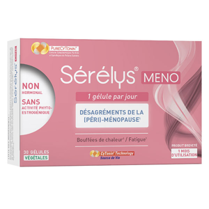 Serelys Pharma Serelys Meno Menopause Bouffees de Chaleur Fatigue 30 gelules