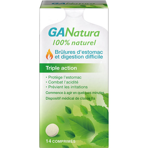 GANatura 100% Naturel Brulures d'Estomac et Digestion Difficile - 14 Comprimes